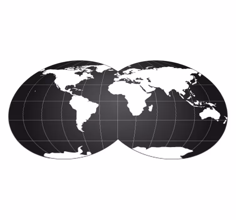 Tappeto vinile mappamondo decorativo doppio globo - TenStickers