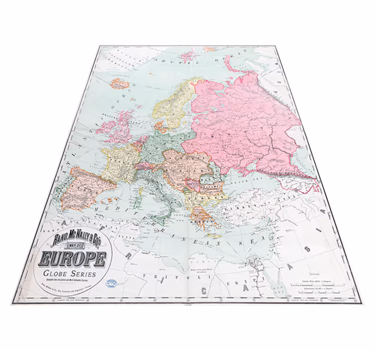 Tappeto vinile mappamondo mappa d'europa 1900 - TenStickers