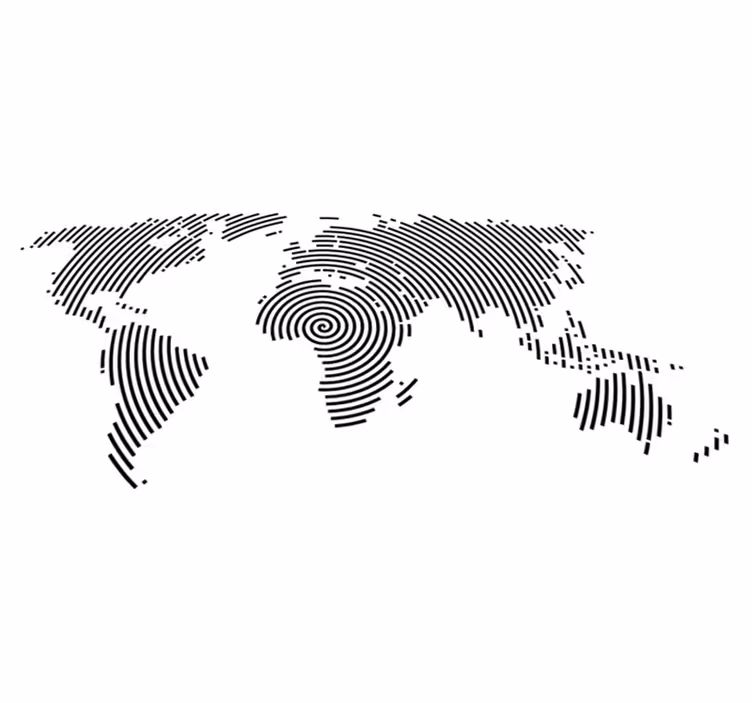 Tappeto vinile mappamondo mappamondo moderno - TenStickers