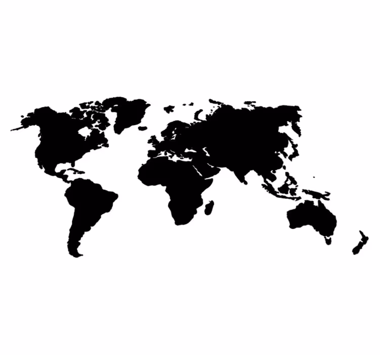 Tappeto vinile mappamondo mappamondo monocolore - TenStickers