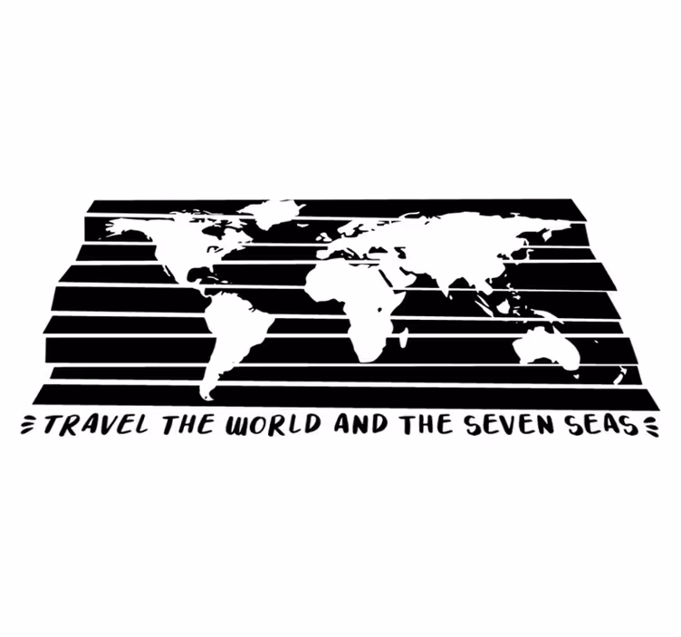 Tappeto vinile mappamondo esplora il mondo - TenStickers