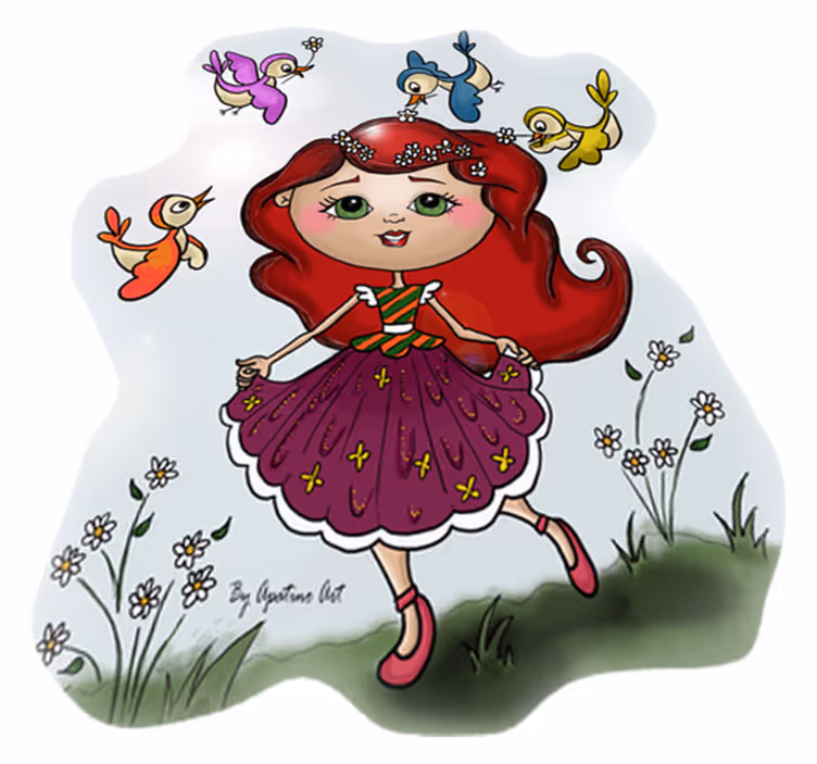 Tappeto vinile per bambini nel campo delle fate - TenStickers