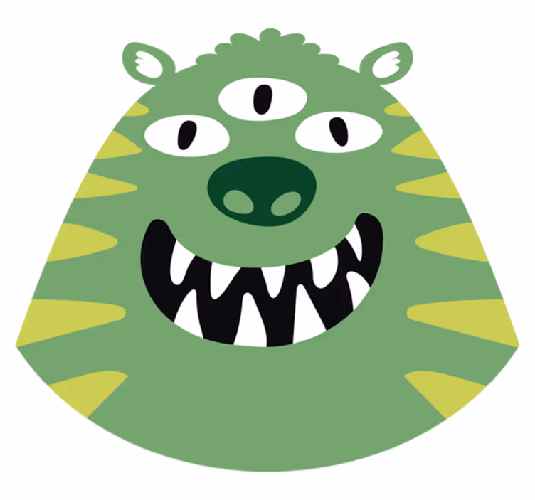 Tappeto vinile per bambini mostro felice - TenStickers