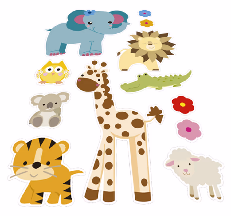 Tappeto vinile per bambini adesivo foresta - TenStickers