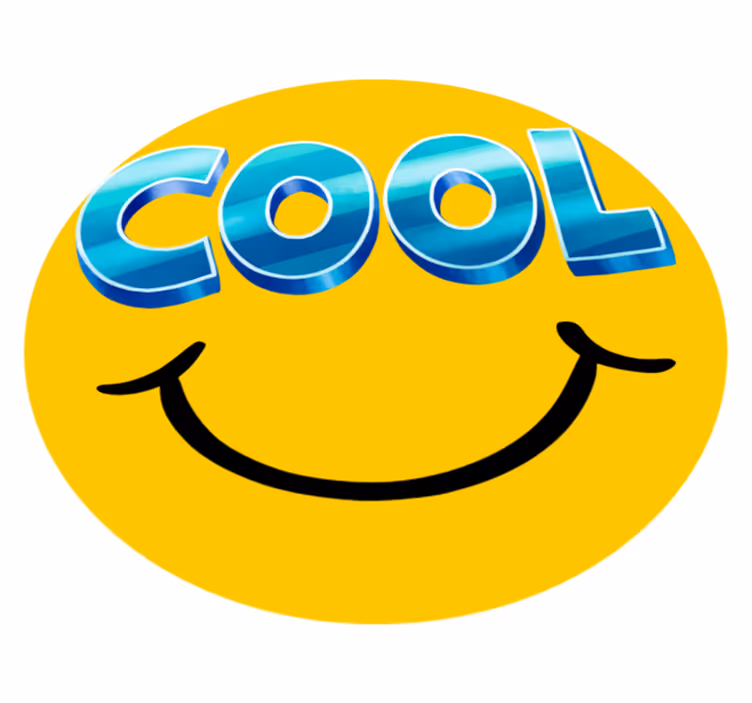Tappeto vinile per bambini skateboard sorridente cool - TenStickers