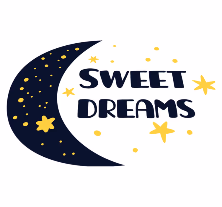 Tappeto vinile per bambini sogni d'oro con luna e stelle - TenStickers