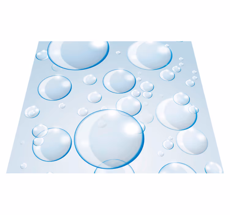 Tappeto vinile bagno motivo bolle sferiche - TenStickers