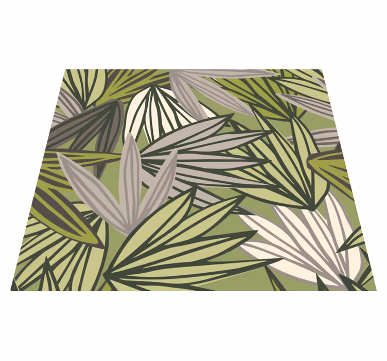 Tappeto vinile bagno giungla con alberi senza frutta - TenStickers