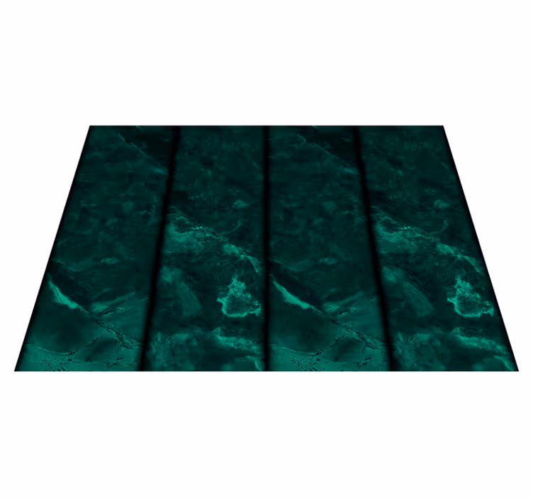 Tappeto vinile bagno effetto marmo nero e verde - TenStickers