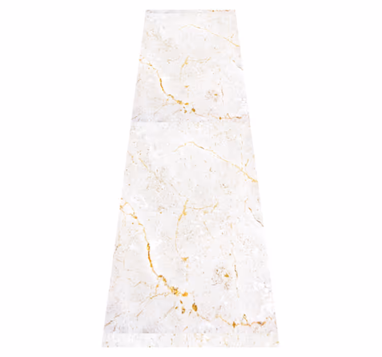 Tappeto vinile bagno marmo grigio e oro - TenStickers