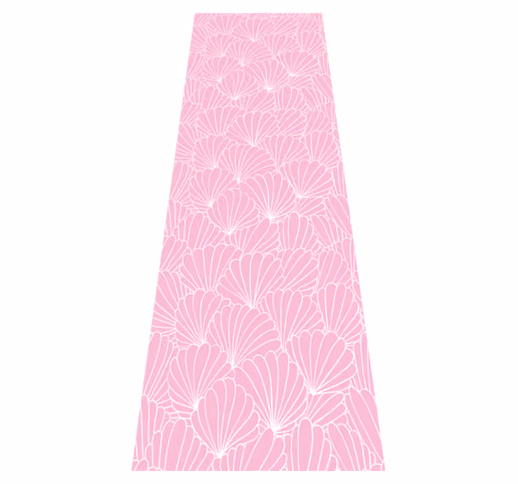 Tappeto vinile bagno con conchiglie rosa kawaii - TenStickers
