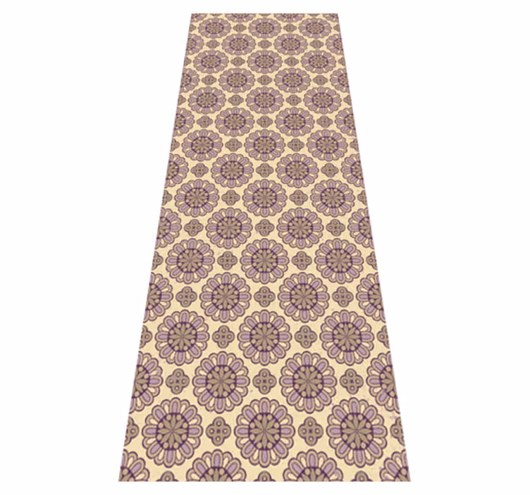 Tappeto vinile bagno mandala etnico viola - TenStickers