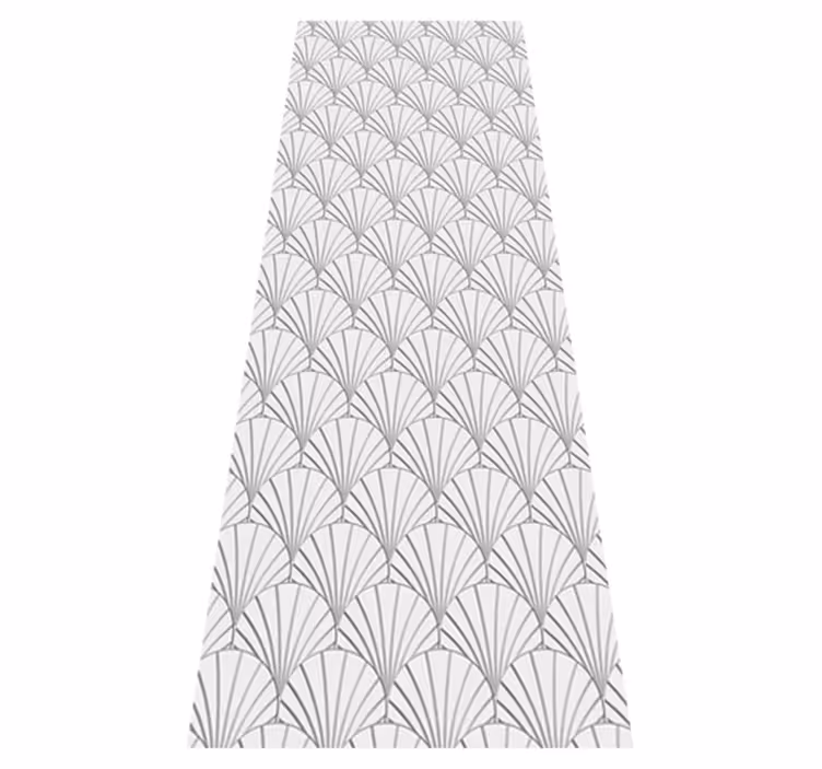 Tappeto vinile bagno motivo conchiglie bianche art deco - TenStickers