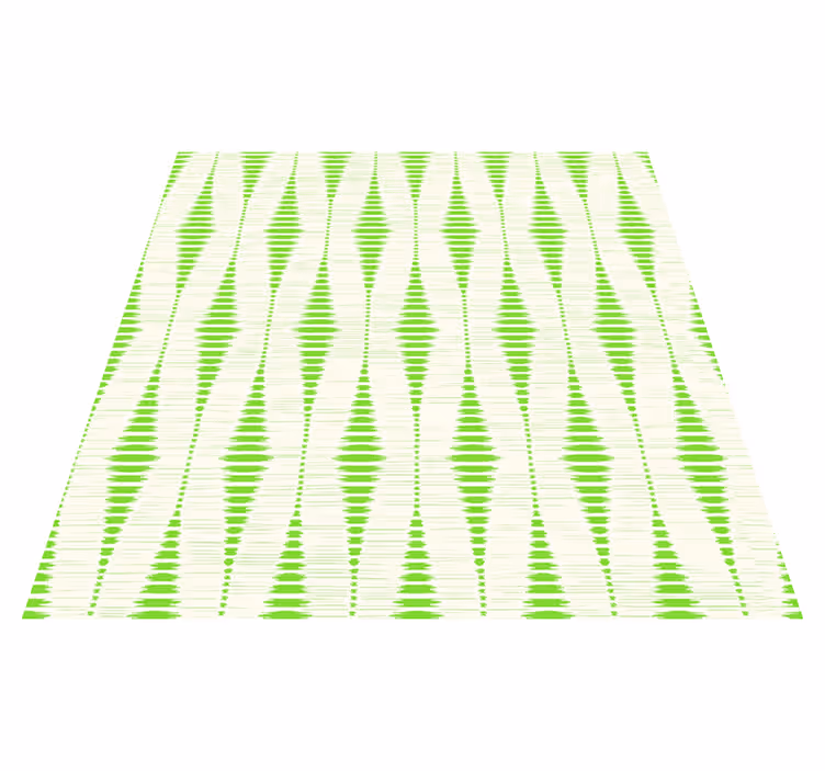Tappeto vinile geometrico ikat verde rabaul - TenStickers