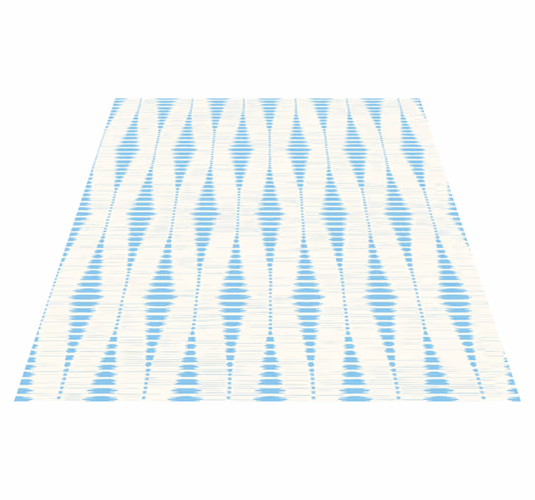 Tappeto vinile geometrico azzurro rabaul ikat - TenStickers