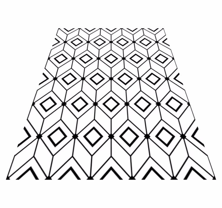 Tappeto vinile geometrico elementi a diamante moderni - TenStickers