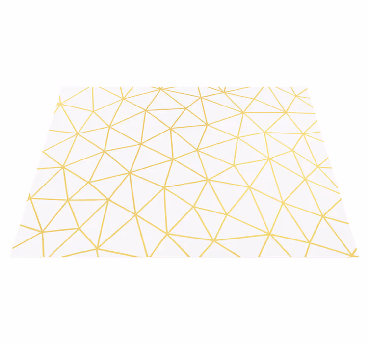 Tappeto vinile geometrico mosaico prismatico dorato - TenStickers