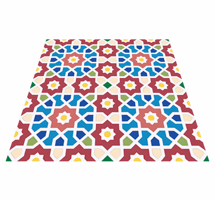 Tappeto vinile bagno piastrelle idrauliche arabe - TenStickers