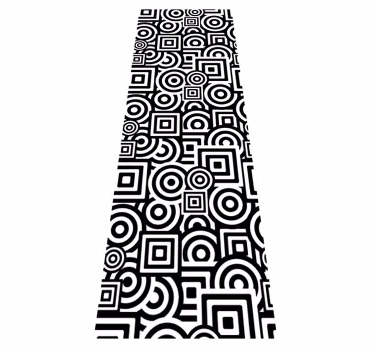 Tappeto vinile bagno decorativo forme concentriche - TenStickers