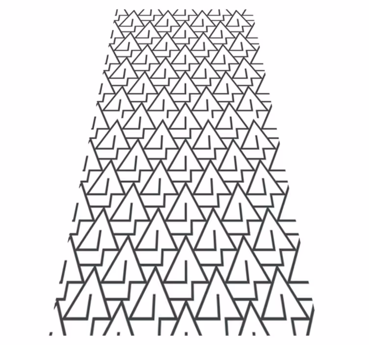 Tappeto vinile bagno triangoli - TenStickers