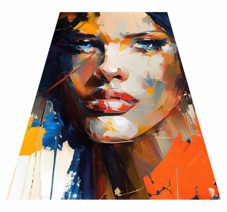 Tappeto vinile bagno pittura facciale colorata - TenStickers