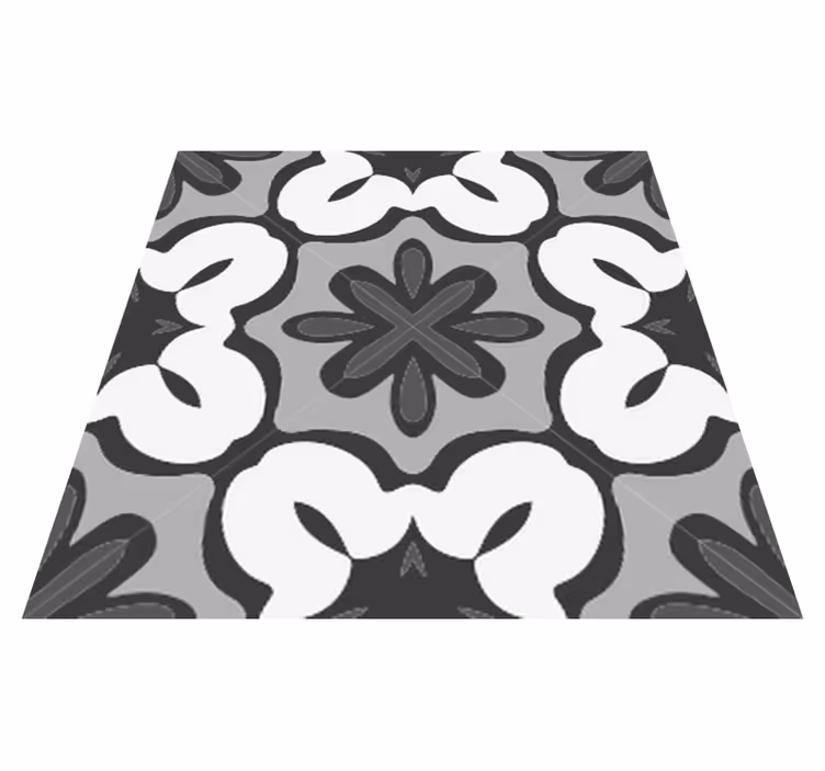 Tappeto vinile bagno stile gracia grigio idraulico - TenStickers