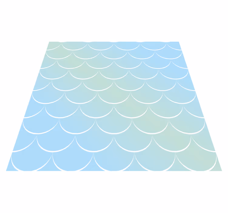 Tappeto vinile bagno motivo squame pastello - TenStickers