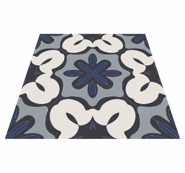 Tappeto vinile bagno stile gracia blu idraulico - TenStickers
