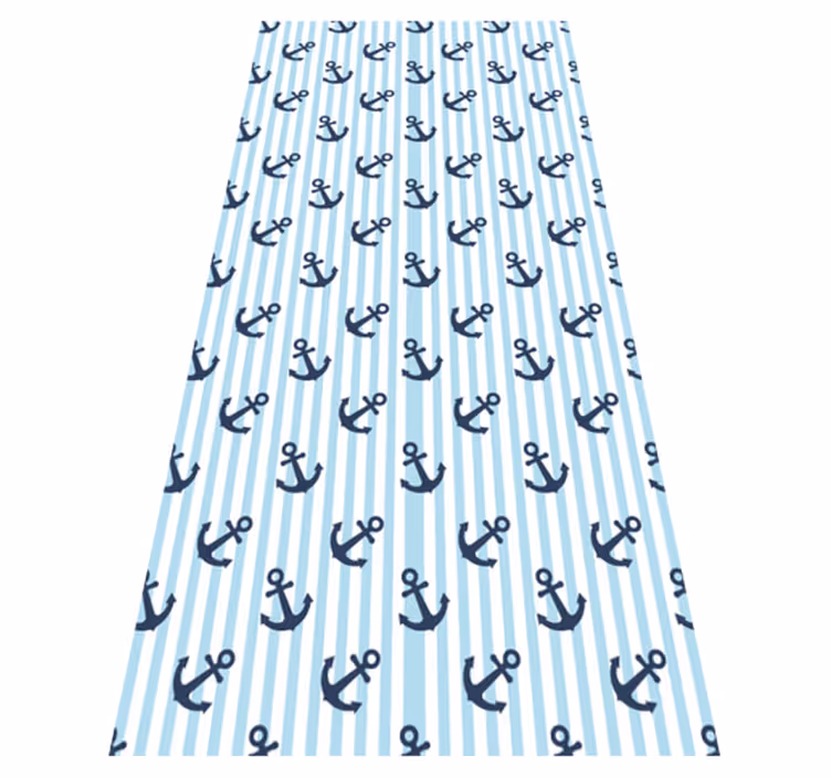 Tappeto vinile bagno righe verticali blu navy - TenStickers