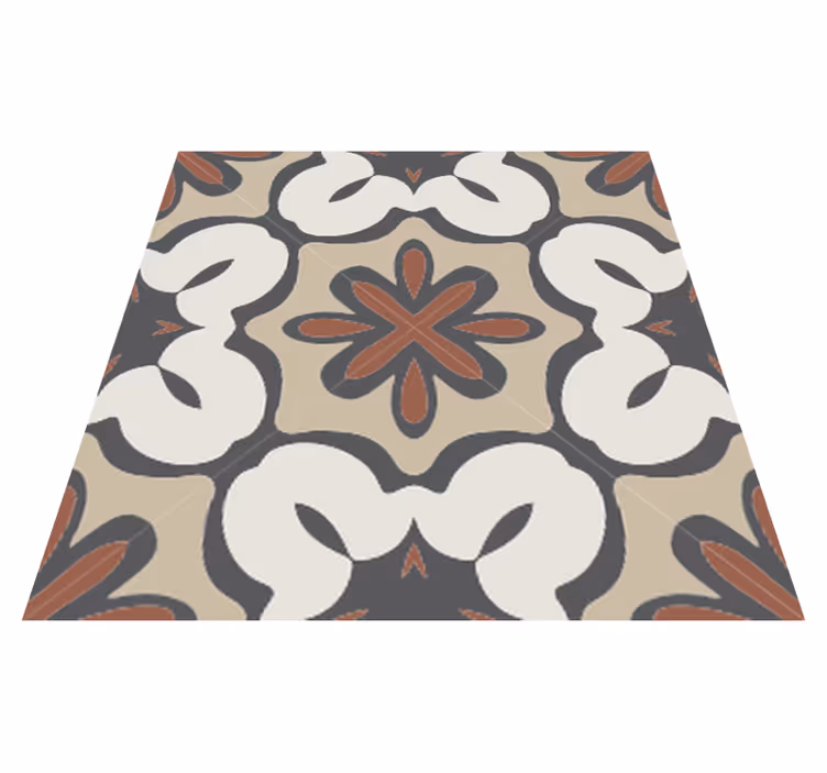 Tappeto vinile bagno stile gracia marrone idraulico - TenStickers