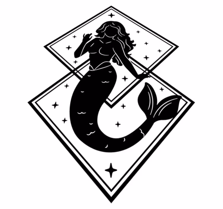 Tappeto vinile bagno adesivo sirena per doccia - TenStickers