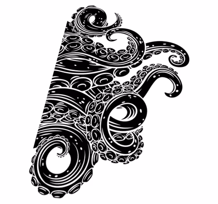 Tappeto vinile bagno tenda doccia tentacoli polpo - TenStickers