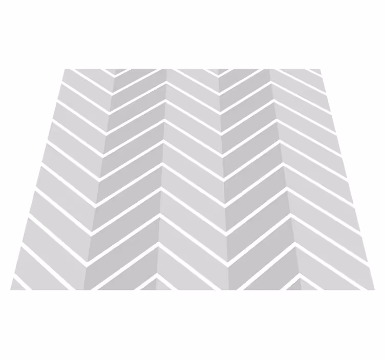 Tappeto vinile bagno a zigzag grigio chiaro - TenStickers