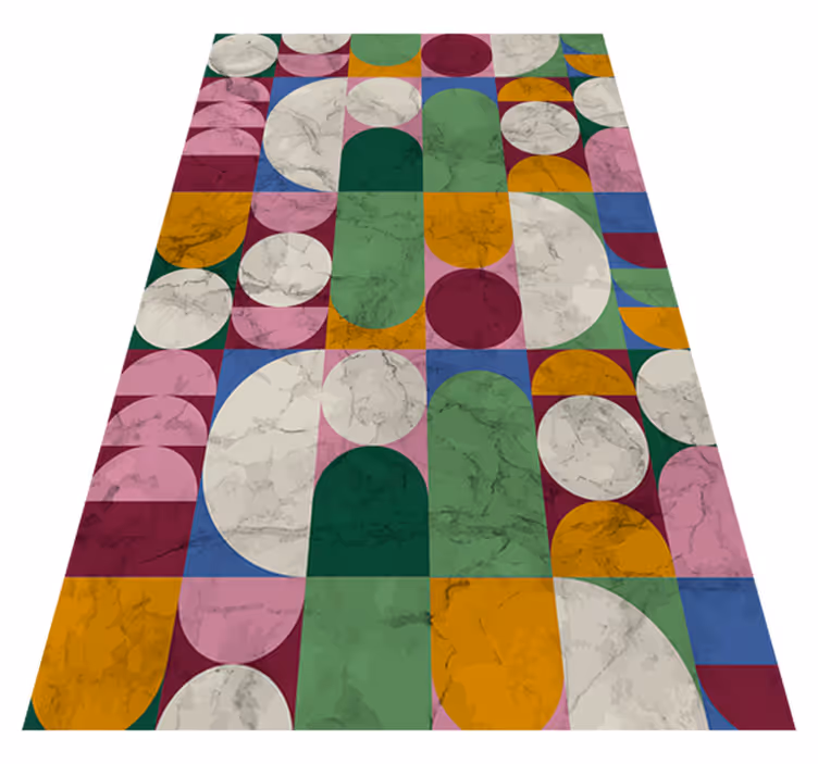 Tappeto vinile bagno forme geometriche testurizzate - TenStickers