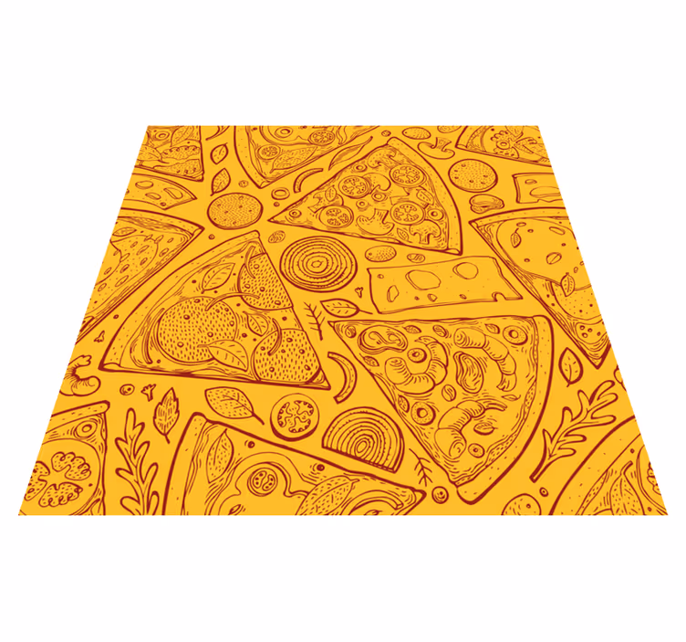 Tappeto pvc cucina icone del cibo italiano - TenStickers