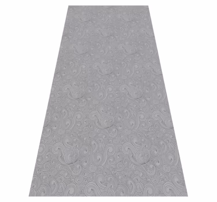 Tappeto pvc cucina motivo floreale grigio - TenStickers