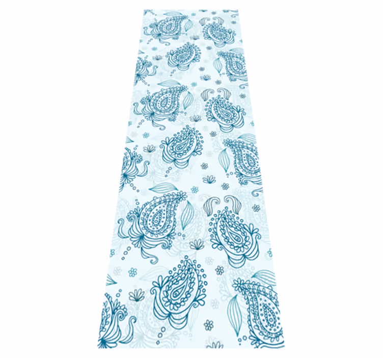 Tappeto pvc cucina paisley floreale frigorifero - TenStickers
