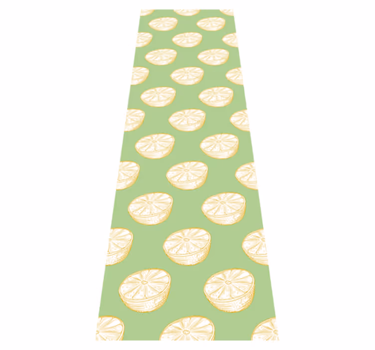 Tappeto pvc cucina limone disegnato a mano - TenStickers