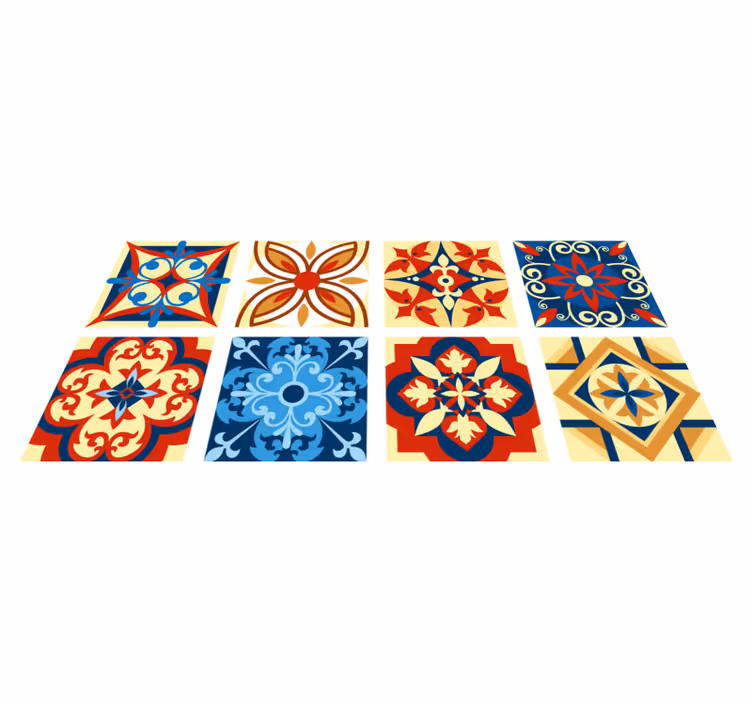 Tappeto pvc cucina piastrelle effetto cemento - TenStickers