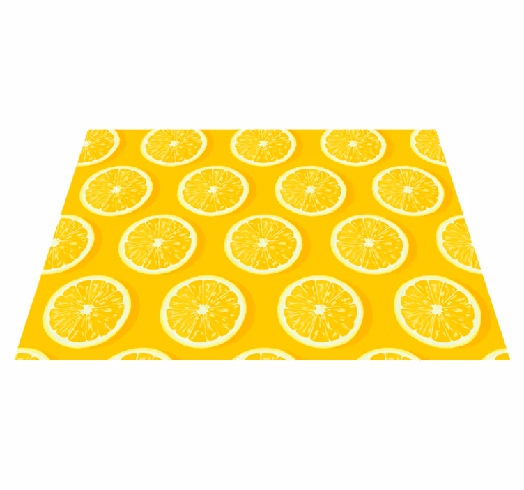 Tappeto pvc cucina limoni a fette arredamento - TenStickers