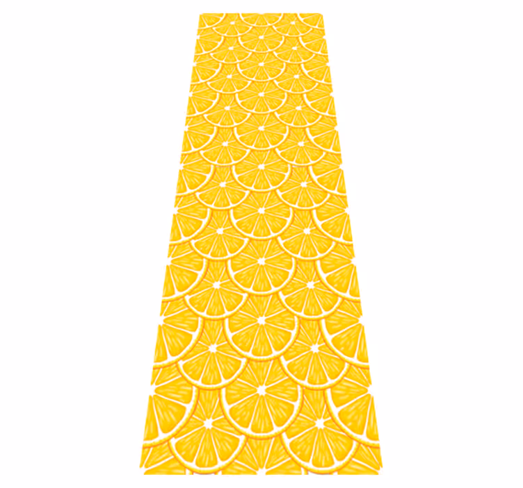 Tappeto pvc cucina motivo arancione frigorifero - TenStickers