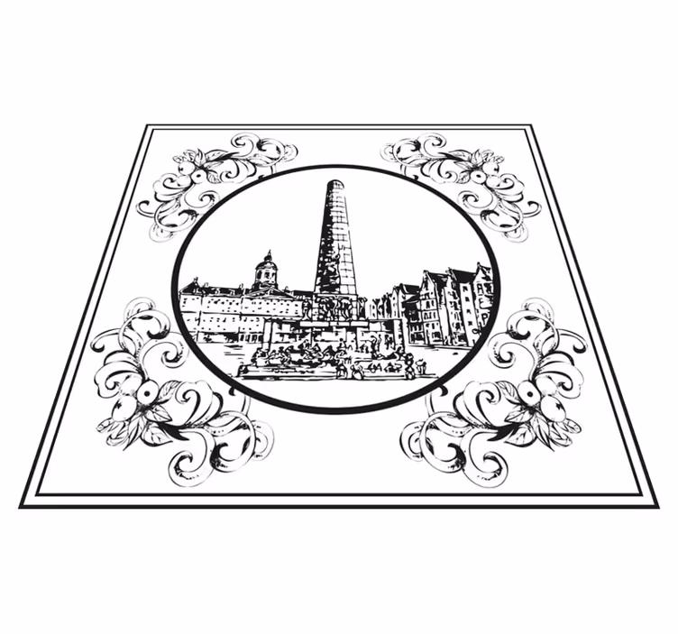 Tappeto pvc cucina piazza dam amsterdam - TenStickers