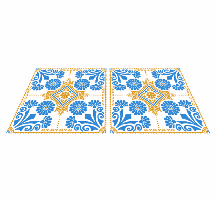 Tappeto pvc cucina design piastrelle cemento marocchine - TenStickers