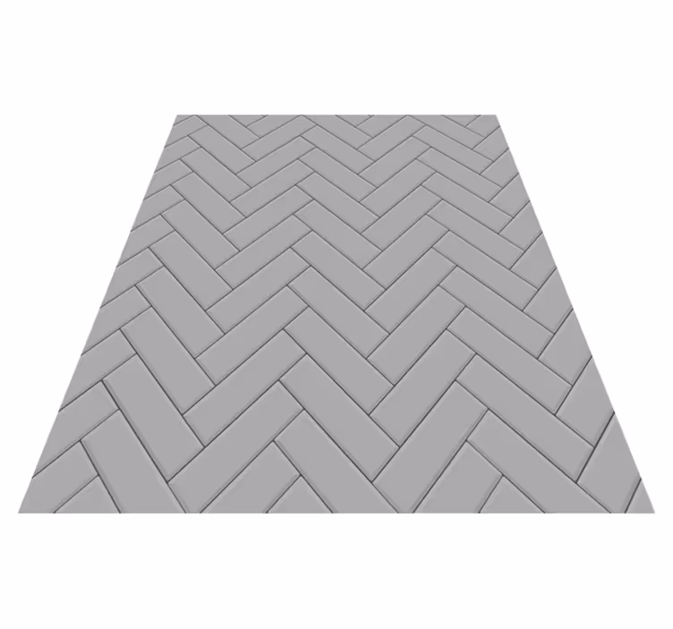 Tappeto pvc cucina piastrelle grigie a spina di pesce - TenStickers
