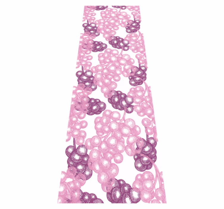 Tappeto pvc cucina uva rosa e viola disegnata a mano - TenStickers