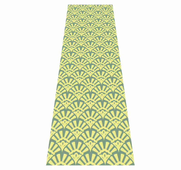 Tappeto pvc cucina motivo anni 70 colore limone - TenStickers