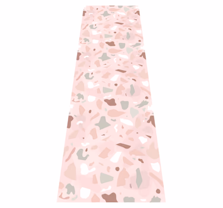 Tappeto pvc cucina motivo terrazzo tonalità rosa - TenStickers