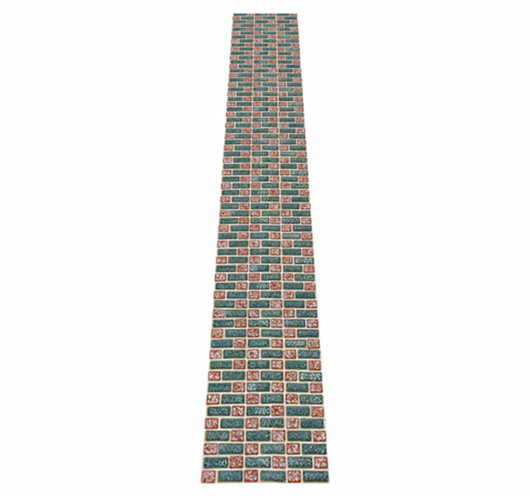 Tappeto pvc cucina piastrelle in mattoni semplici - TenStickers