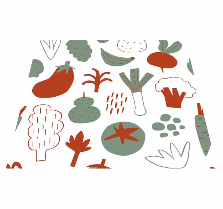 Tappeto pvc cucina verdure colorate - TenStickers