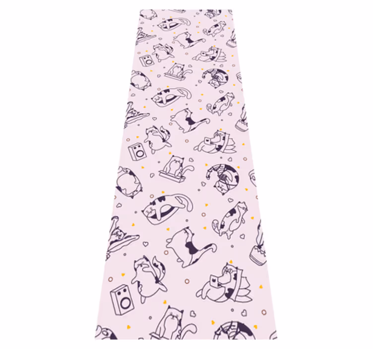 Tappeto vinile camera da letto motivo band musicale gatti - TenStickers